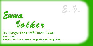 emma volker business card